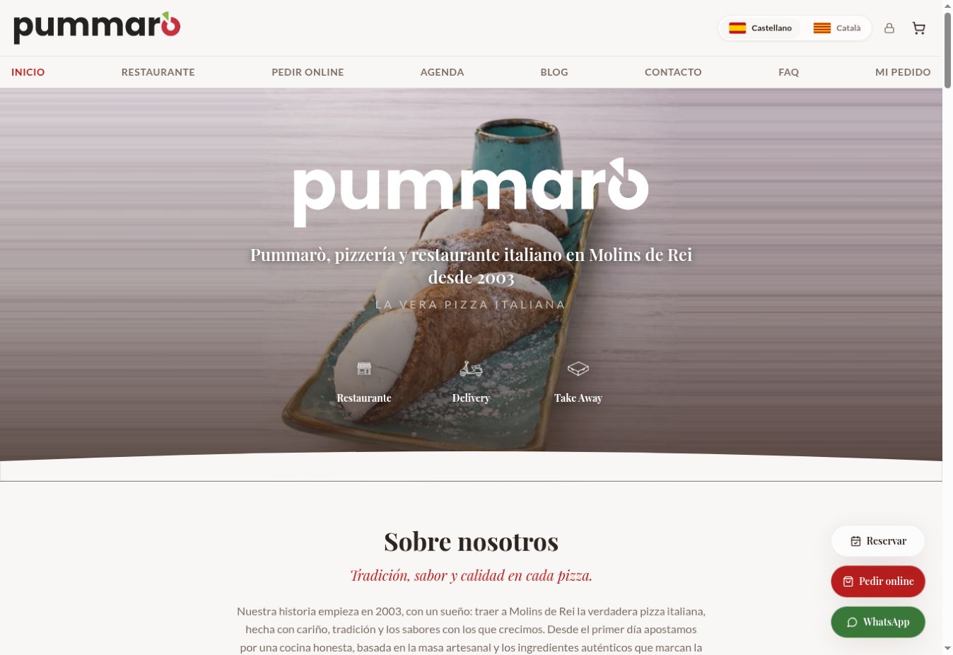 Portada de la web de Pummarò
